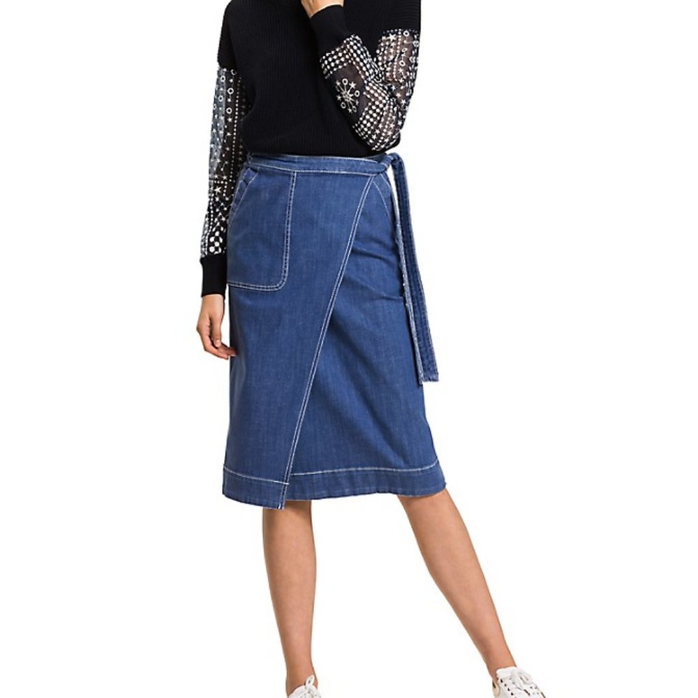 Tommy Denim Wrap Skirt